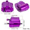 2-Speed 48P Gearbox Transfer Case with Steel Gears for 1/10 RC Crawler for Axial SCX10 90046 D90, Ratio 1.8:1/0.7:1(Purple) view 3