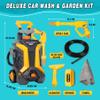 Kids Car Wash Toy Pressure Washer Playset with 1.3L Tank & Manual Pump Spray Gun, Outdoor Summer Water Toys for Toddlers, Portable Cleaning Pretend Play Gift for Boys Girls Ages 3+ view 2
