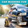 Kids Car Wash Toy Pressure Washer Playset with 1.3L Tank & Manual Pump Spray Gun, Outdoor Summer Water Toys for Toddlers, Portable Cleaning Pretend Play Gift for Boys Girls Ages 3+ view 3