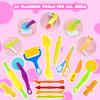 AWNOGKUE Playdough Tools Set, 38 Pcs Play Dough Sets for Kids Ages 4-8, Creative Play Dough Accessories with Clay Cutters, Roller, Molds, Safety Scissors, Educational Toys for Boys Girls view 2