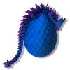 3D Printed Dragon Eggs with 13cm Dragon Inside Easter Dragon Eggs Unique Easter Basket Essentials Fantacy Desktop Decoration Best Easter Gift Choice (Purple) view 1