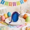 3D Printed Dragon Eggs with 13cm Dragon Inside Easter Dragon Eggs Unique Easter Basket Essentials Fantacy Desktop Decoration Best Easter Gift Choice (Purple) view 3