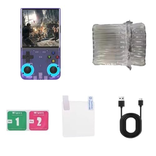 2025 New R36 Ultra 4.0inch IPS Screen Handheld Game Players Open Source Console Retro Pocket Video Player 64G Up to 20000+ Games - Purple-No Box, 256GB