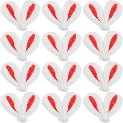 20pcs Mini Rabbit Ears Easter Hair Accessories for Girls Women Small Bunny Ears for Crafts Miniature Dolls House Easter Diy Charm