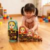 Whoasyst Russian Stacking Doll 6Layer Handcrafts Educational Matryoshka Doll for Cultural Learning Artistic Painting Project Educational Nesting Dolls view 4