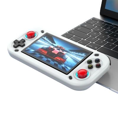 2025 New R43S Retro Handheld Video Game Console Linux System 4.3 Inch Screen 1920*1080 Portable Pocket Video Player HDMI Out - Black, 128GB
