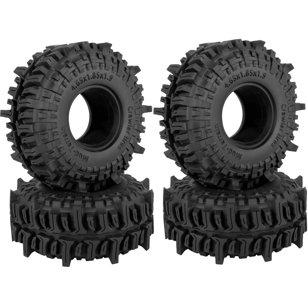 1.9 Inch RC Crawler Tires Skins Soft Rubber Off-Road Tyres for 1/10 TRX4 TRX6 SCX10 90046 AX103007 D90 Gen7 MST VS4-10,RCHuiWow High Grip Mud Terrain Tyres,StyleG