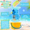 Beach Toys for Kids Toddlers, Sand Castle Toys with Bucket, Water Wheel, Long Shovel, Dinosaur Travel Sand Toys for Beach & Mesh Bag, Sandbox Essentials Toy for Toddlers Kids Baby Boys Girls Age 3-10 view 2