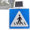 Solar LED Flashing Crosswalk Lights and Accessories, Traffic Safety Signs, Aluminum, Reflective, High Durability, Long Life Time Working, Energy Saving Environment Protection view 1