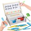 Arithmetic Toys Children, Wooden Learning Educational Addition, Subtraction Kindergarten Teaching Materials, Durable Wood Build with Colorful Numbers, Compact Organizer with Easy Grip Feature view 1