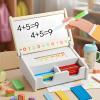 Arithmetic Toys Children, Wooden Learning Educational Addition, Subtraction Kindergarten Teaching Materials, Durable Wood Build with Colorful Numbers, Compact Organizer with Easy Grip Feature view 3