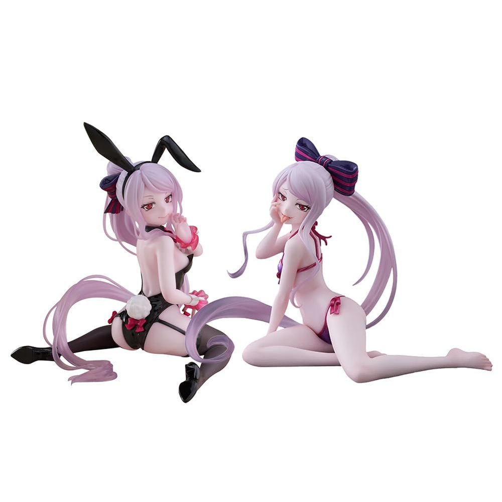 MABAIUDE 2pcs Shalltear Bloodfallen Figure Albedo Anime Figure PVC Model Statue Figurine Ornaments for Fans