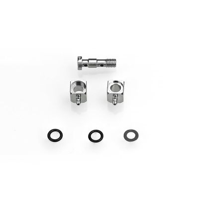 TOUCAN RC HOBBY LESU M5 Elbow Stainless Steel Conjoined Nozzle for 1/14 RC Hydraulic Truck Car