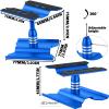 2-Pack RC Work Stand Bundle for 1/18 1/24 1/30 1/32 TRX4M K10 SCX24 FCX24 K5 AX24 SCX30 Ascent-32, 360 Rotating Display Stand & Height Adjustable Lift Table w/ 4 Pcs Jack Stands,Navy Blue w/Navy Blue view 3