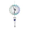 3D Wind Spinners for Garden, 6 Inch Wind Spinners for Garden Hanging Metal 3D Chimes with Ball Spiral Tail for Yard Art Decoration Hummingbird, Hanging Spinner view 1