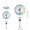 3D Wind Spinners for Garden, 6 Inch Wind Spinners for Garden Hanging Metal 3D Chimes with Ball Spiral Tail for Yard Art Decoration Hummingbird, Hanging Spinner view 2