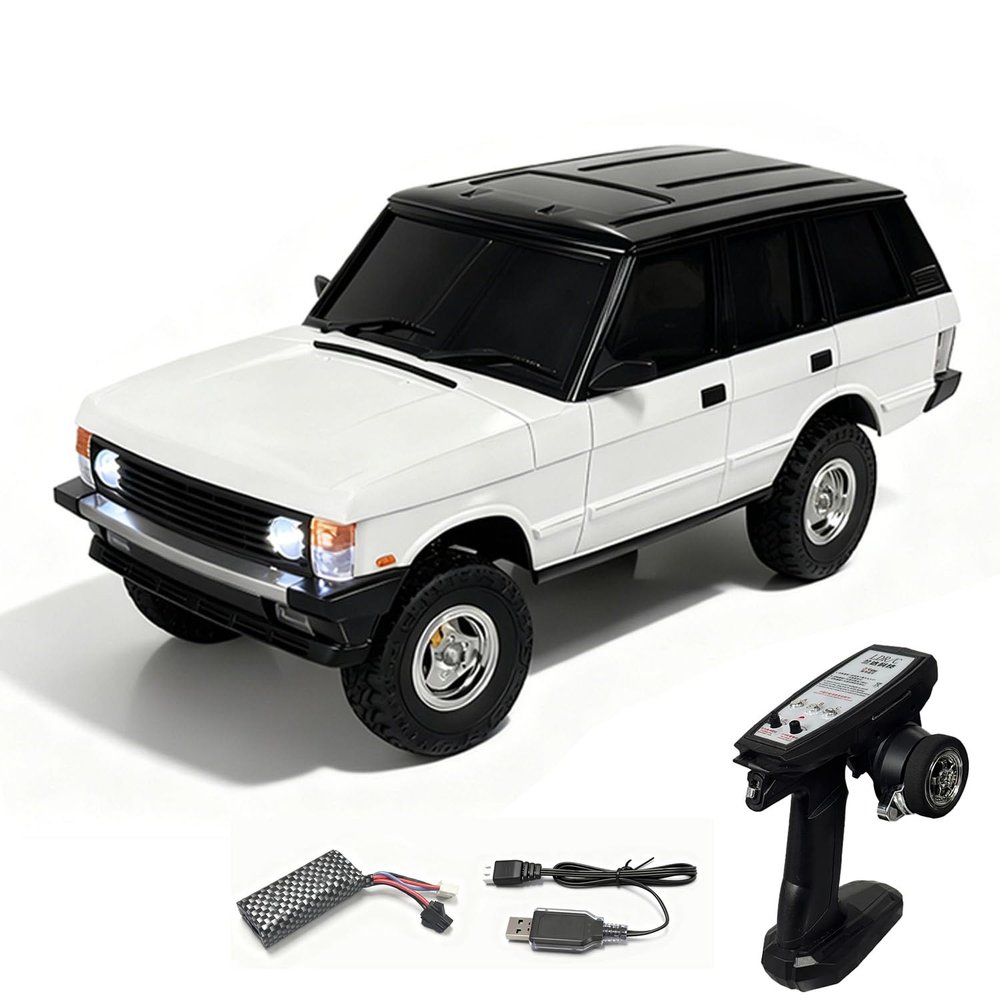 wheelfun LDRC LD18401PRO 1/18 Remote Control Rock Crawler Car 4X4 RC Off Road Vehicle Model Brushless Motor Metal Drive Shafts Lights Hobby Grade Model for Ages 14+