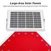Solar Powered LED Traffic Sign, 24/30 Inch Aluminum Flashing Blinking Stop Sign, Waterproof Reflective Street Warning Sign for Highways, Neighborhoods, Zebra Crossings 30inches view 3