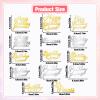 14 PCS Acrylic Happy Birthday Cake Topper Gold and Silver, Birthday Queen Princess Cake Topper Modern Minimalist Cakes Decoration for Women Girls Party Valentine's Day Mother's Day view 3