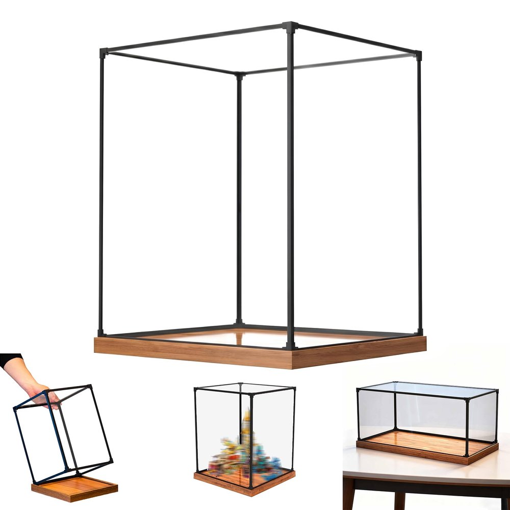 Display Case, Detachable Acrylic Shadow Box for Collectibles/Ornament/ Model, Stackable Showcase Organizer(26x6x22in(Length x Width x Height))