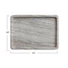 Bloomingville Rectangular Marble Tray, Beige view 2