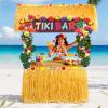 153 PCS Tiki Bar Hut Kit with Roof, Portable Tiki Bar Decor with Table Skirt, Leis, Banner, Flower Garland, Luau Party Supplies for Pool Beach Party view 1