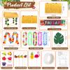 153 PCS Tiki Bar Hut Kit with Roof, Portable Tiki Bar Decor with Table Skirt, Leis, Banner, Flower Garland, Luau Party Supplies for Pool Beach Party view 3