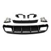 Spoiler Fin Bending Insert Rear Bumper Lip Diffuser Compatible for Benz A Class W176 Black Carbon Fiber Diffuser +Exhaust Tips 13-17(Without Tip) view 1
