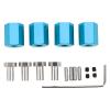 4 Set 12mm Wheel Hex Hub Nut, Aluminum Alloy RC Wheel Hex Hub with Fixing Pins, 16mm Height Universal Replacement for 1/10 1/12 Remote Control Vehicle (Blue) view 4
