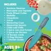 MindWare Playful Chef Foods of The World Cooking Kit for Kids, Global Cooking Set with Authentic Tools and 14 Recipes for Ages 8+ view 3