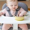 TOTS GROUND Stainless Steel Baby Suction Bowls with Handles 2 Pack, Non-Slip Children Food Bowl with Silicone Sleeve for Kids Toddlers Infants, Unbreakable & Non Toxic (Butter Yellow & Baby Blue) view 2