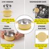TOTS GROUND Stainless Steel Baby Suction Bowls with Handles 2 Pack, Non-Slip Children Food Bowl with Silicone Sleeve for Kids Toddlers Infants, Unbreakable & Non Toxic (Butter Yellow & Baby Blue) view 3