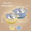 TOTS GROUND Stainless Steel Baby Suction Bowls with Handles 2 Pack, Non-Slip Children Food Bowl with Silicone Sleeve for Kids Toddlers Infants, Unbreakable & Non Toxic (Butter Yellow & Baby Blue) view 4
