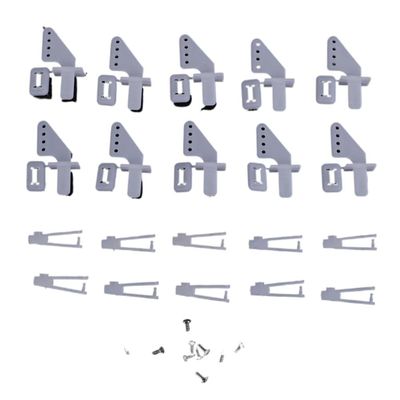 10 Sets Medium Lock On Nylon Control Horn And Clevis 21mm Set Rudder Servo Ailerons Elevators For RC Fixed Wing Airplane Compatible With Drone Parts Quadcopter Models UAV Models