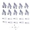 10 Sets Medium Lock On Nylon Control Horn And Clevis 21mm Set Rudder Servo Ailerons Elevators For RC Fixed Wing Airplane Compatible With Drone Parts Quadcopter Models UAV Models view 1
