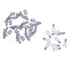 10 Sets Medium Lock On Nylon Control Horn And Clevis 21mm Set Rudder Servo Ailerons Elevators For RC Fixed Wing Airplane Compatible With Drone Parts Quadcopter Models UAV Models view 2