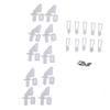 10 Sets Medium Lock On Nylon Control Horn And Clevis 21mm Set Rudder Servo Ailerons Elevators For RC Fixed Wing Airplane Compatible With Drone Parts Quadcopter Models UAV Models view 3
