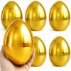 GiftExpress Pack of 6, 6" Gold Easter Eggs - Adult & Kid Party Toys for Gift Baskets or Egg Hunt Dcor view 1