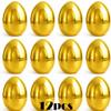GiftExpress Pack of 6, 6" Gold Easter Eggs - Adult & Kid Party Toys for Gift Baskets or Egg Hunt Dcor view 2