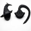 Bloop vs El Gran Maja Sea Creature Toys  Flexible Fidget Figures, 2-Pack Monster Toy Set, Black view 1