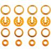 Associated 72302 DC10 Shock Collars Cups Caps and Retainers Gold view 1