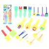 28PCS Kids Painting Sponge Brush Set, Sponge Paint Roller and Brush Kit for Children Ages 2-6, Reusable DIY Art Tools with Apron for Early Learning Creative Activities view 3