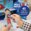 Peaceable Kingdom Magnetic Dress Up: Playful Pretend Playset, Magnetic Dress-Up Dolls with Wardrobe Case, 50+ Piece Screen-Free Toy for Kids Ages 3+ view 4