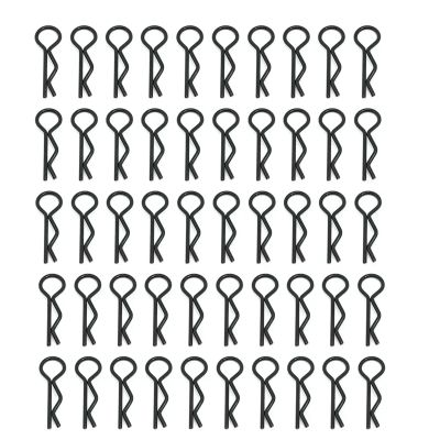 RC Repairs Components For 1/10 50PCS RC Car Parts Cars Shell Body Clips Pins Housing Latch R Buckles Fixed Crawler For Buggy Drift Model(Black)