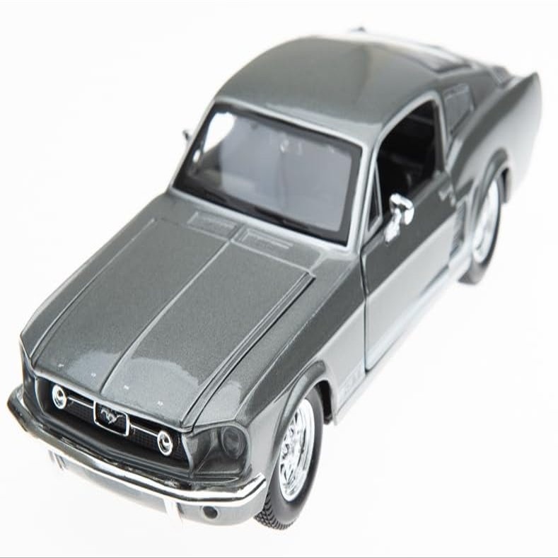 1967 'Stang GT 1/24 Scale Grey Diecast Model Car Display