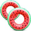 2PCS 47"+30" Fruit Floats for Adults Rings Pool Float Large Swim Ring for Adults,30 Inch+47Inch Classic Striped Teens Adult Inner Tubes Summer Beach Bachelorette Party (Watermelon,2) view 1