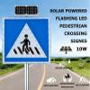 Solar-Powered Led Pedestrian Crossing Warning Signs, Traffic Safety Crosswalk Sign, High Brightness, Waterproof IP65 for Road, School Zone, Engineer Grade Reflective 24IN, Aluminum view 4