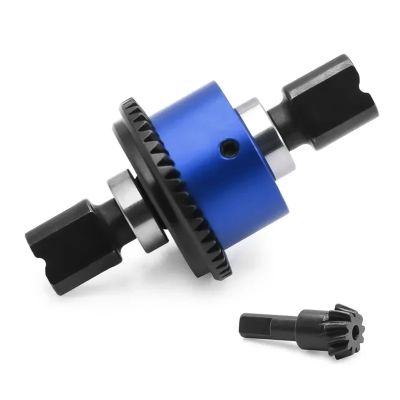 RC Repairs Components For Arrma For Kraton V5 V6 BIG For Rock For Mojave EXB 1/8 1/7 43T 10T Steel Front Rear Differential Set ARA310990 Upgrade Parts(Blue)