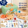 Exrroh Kids Tool Set with Drill, 172 PCS STEM Montessori Toys for 3-5 Years Old Boy Girl, Toddler Tool Kits with Toolbox, Pretend Play Kid Toy, Educational Construction Toy, Birthday Gift for Kids view 4