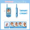 Seaonar Video Walkie Talkies for Kids - 2 Pack Long Range Walkie Talkie Rechargeable Video Intercom 2 Way Radio for Age 3-12 Boys Girls for Indoor Outdoor Camping (Pink&Blue) view 2
